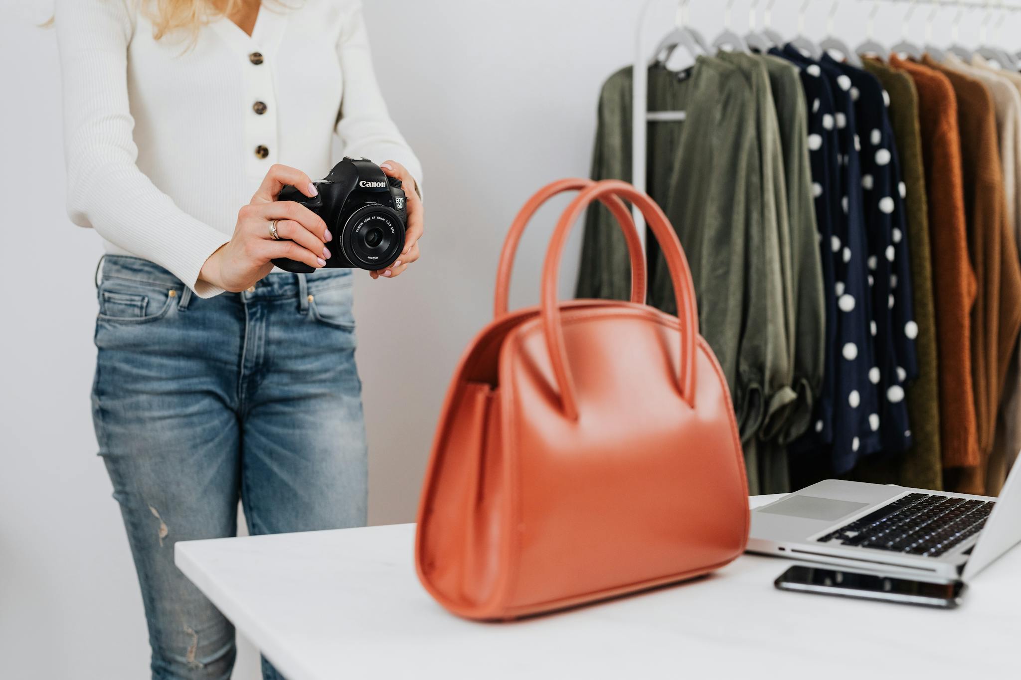 Stylish Fashion Photo Shoot Setup With Handbag
